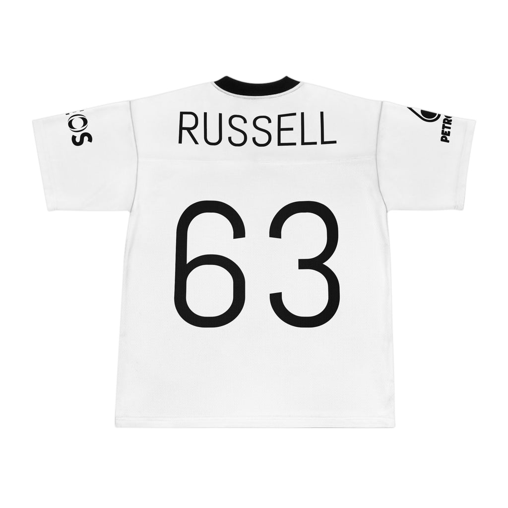 Mercedes George Russell 63 Racing  Football Jersey